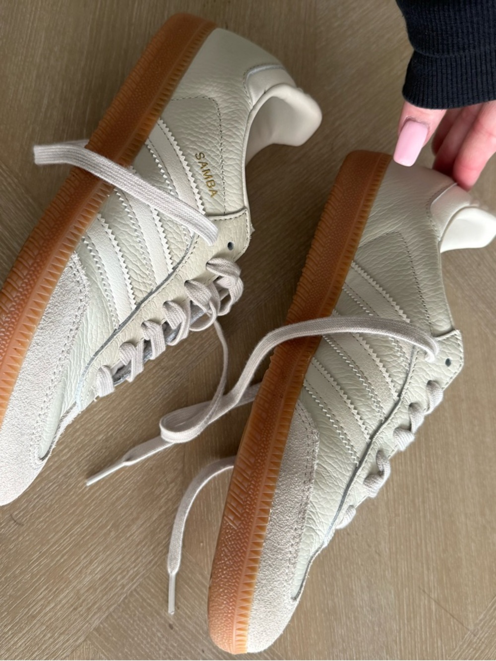 adidas Samba Cream White with Gum Sole Women’s Sneakers - Picture 8 of 9